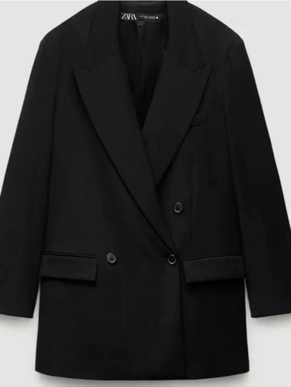 Zara Black Oversized Double-Button Women's Blazer Sz XL